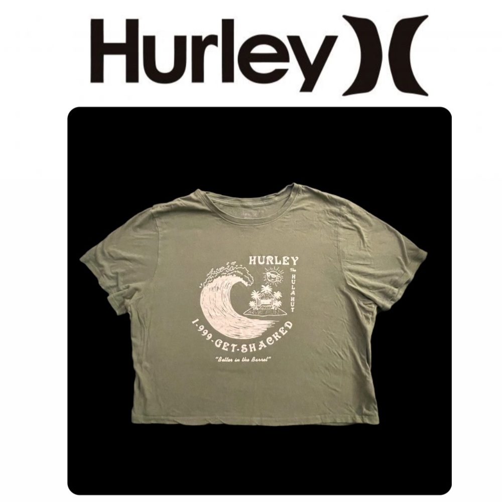 🌞Jade Green Hurley Crop Top - size L